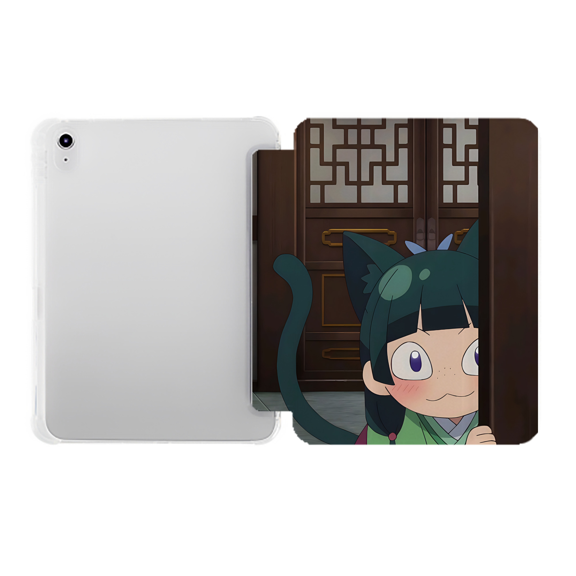 （画像用） 薬屋のひとりごと The Apothecary Diaries IPad ケース ペン収納付き 三つ折りスタンド PUレザー×シリコン 対応機種9.5/10.5/10.9インチ